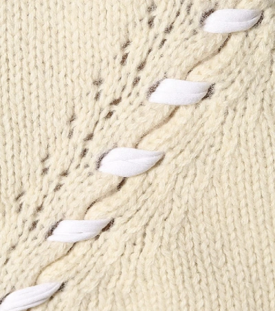 Shop Acne Studios High-neck Wool Sweater In White