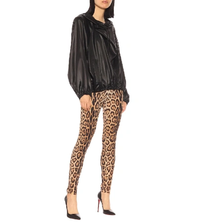 Shop Roberto Cavalli Leopard-print Leggings In Brown