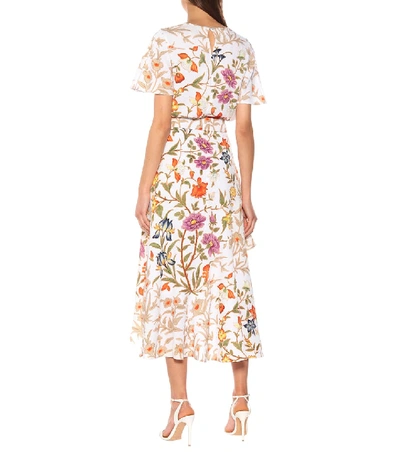 Shop Peter Pilotto Floral-printed Midi Skirt In Multicoloured