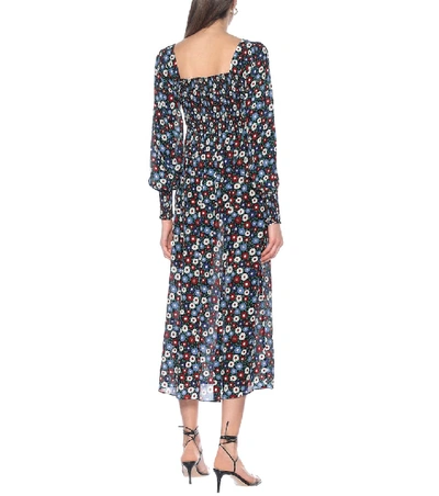 Shop Rixo London Marie Floral Midi Dress In Multicoloured