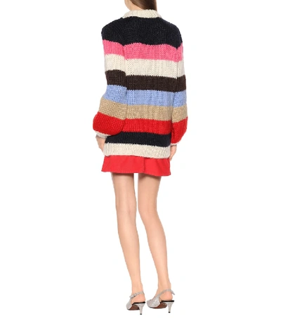 Shop Ganni The Julliard Mohair-blend Sweater In Multicoloured