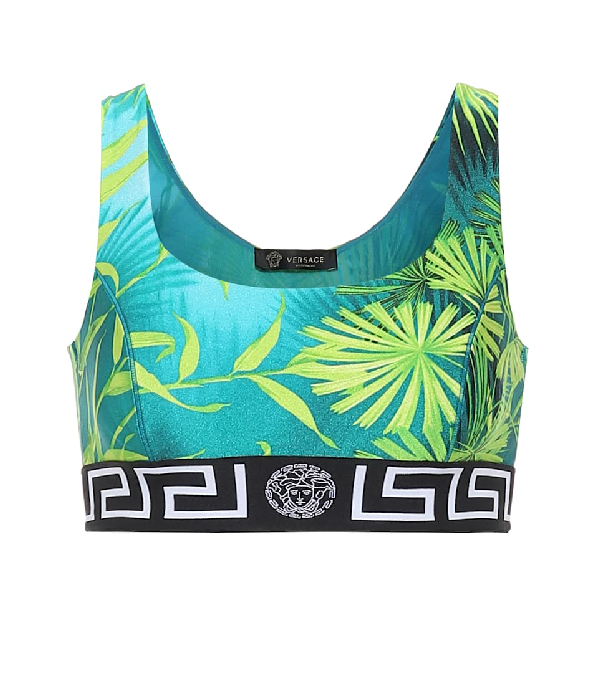 versace jungle print sports bra