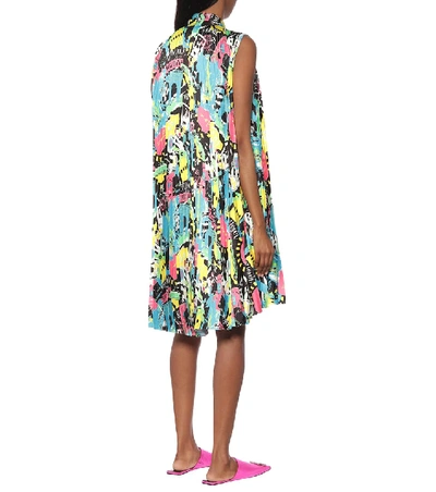 Shop Balenciaga Printed Minidress In Multicoloured