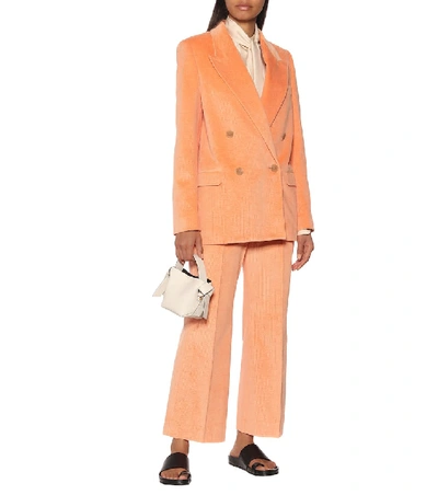 Shop Acne Studios Corduroy Blazer In Orange