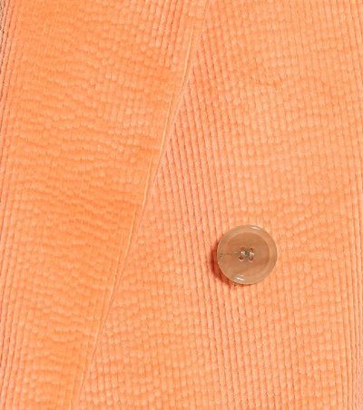 Shop Acne Studios Corduroy Blazer In Orange