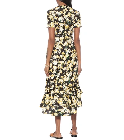Shop Loewe Floral Cotton Dress In Yellow