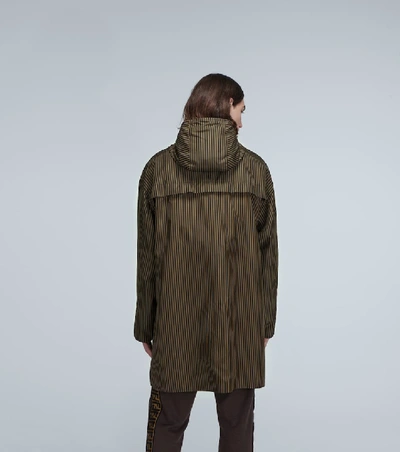 Shop Fendi Long Reversible Parka With Ff Micropequi In Brown