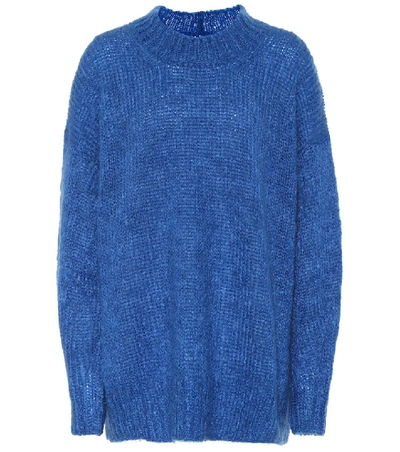 Shop Isabel Marant Idol Mohair-blend Sweater In Blue