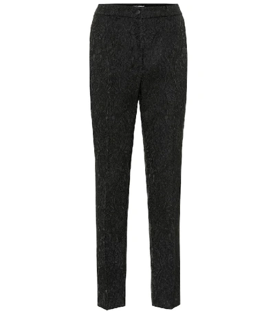 Shop Dolce & Gabbana High-rise Skinny Pants In Black