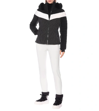 Shop Fusalp Amaly Faux Fur-trimmed Ski Jacket In Black