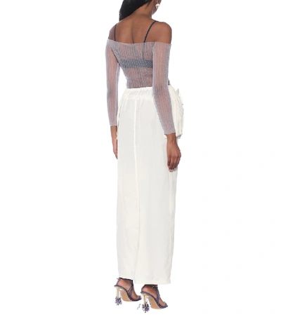 Jacquemus La Jupe Cueillette Drawstring Cotton-blend Maxi Skirt In White