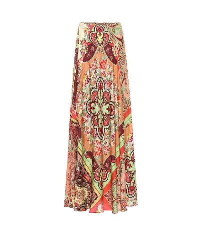 Shop Etro Paisley Jacquard Maxi Skirt In Multicoloured