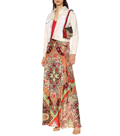 Shop Etro Paisley Jacquard Maxi Skirt In Multicoloured