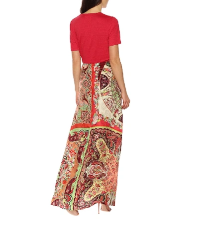Shop Etro Paisley Jacquard Maxi Skirt In Multicoloured
