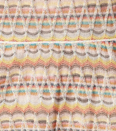 Shop Missoni Striped Stretch-silk Minidress In Multicoloured