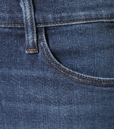 Shop J Brand Selena Bootcut Cropped Skinny Jeans In Blue