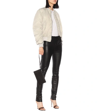 Shop Helmut Lang Skinny Leather Pants In Black