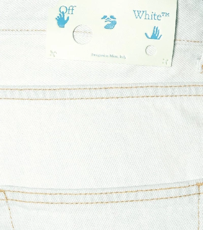 Shop Off-white Cutout Boyfriend Jeans In Blue
