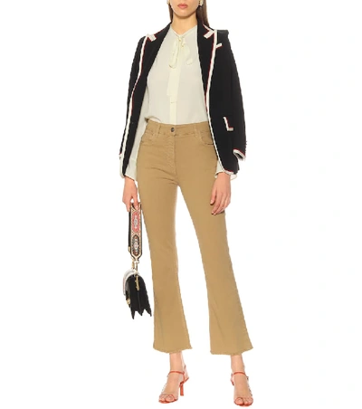 Shop Etro Mid-rise Straight Jeans In Beige