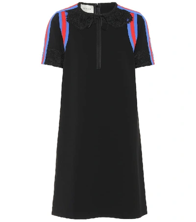 Shop Gucci Stretch Jersey Dress In Black