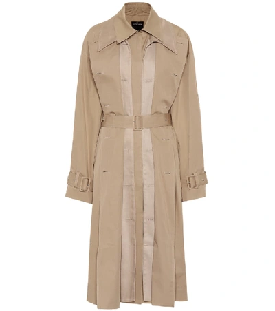 Shop Rokh Layered Trench Coat In Beige