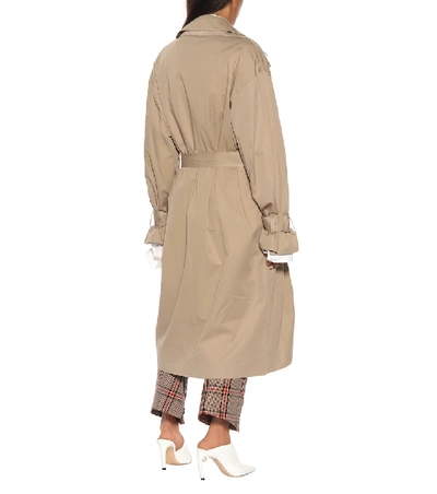 Shop Rokh Layered Trench Coat In Beige