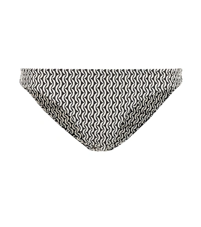 Shop Asceno Naples Printed Bikini Bottoms In Grey