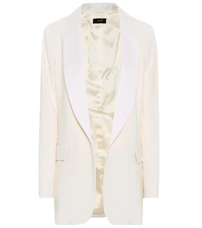 Shop Joseph Clapton Cady Tuxedo Jacket In White