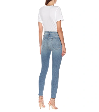 Shop Mother The Fly Cut Stunner Skinny Jeans In Blue