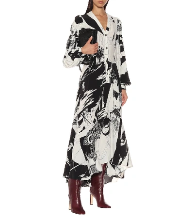 Shop Loewe Salome Printed Shirt Dress In Black