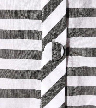 Shop Johanna Ortiz Tanzania Striped Cotton Skirt In Grey