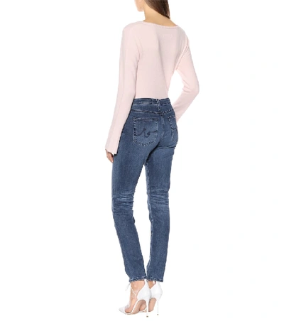 Shop Ag The Prima Mid-rise Skinny Jeans In Blue