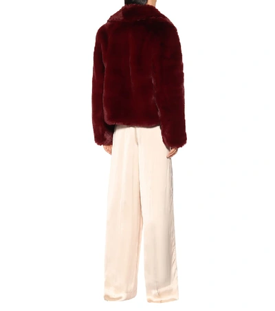 Shop Sies Marjan Felice Faux Fur Coat In Red