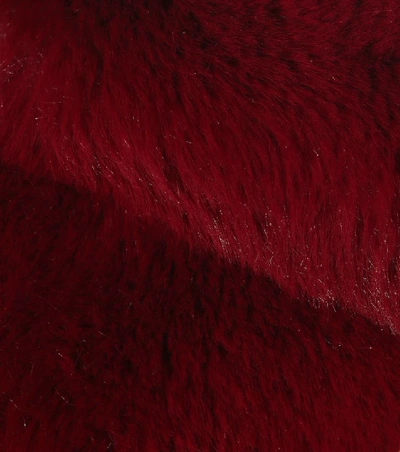 Shop Sies Marjan Felice Faux Fur Coat In Red