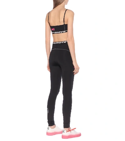 Shop Off-white Logo Performance Leggings In Black