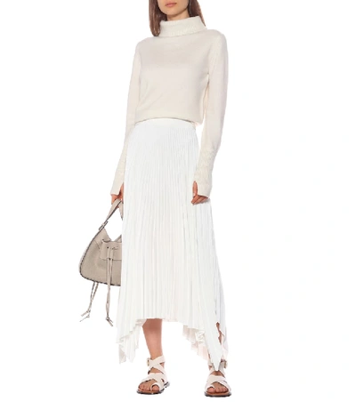 Shop Joseph Ade Pleated Midi Skirt In White