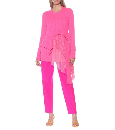Shop Sies Marjan Trine Wool And Cashmere Sweater In Pink