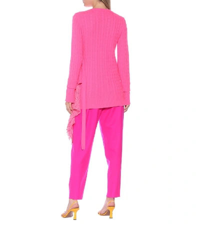 Shop Sies Marjan Trine Wool And Cashmere Sweater In Pink