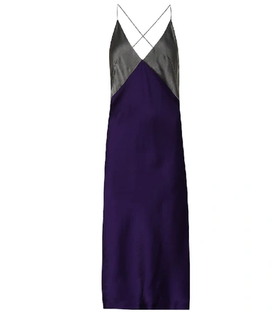 Shop Haider Ackermann Satin Slip Dress In Purple