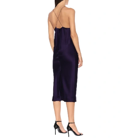 Shop Haider Ackermann Satin Slip Dress In Purple