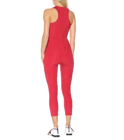 Shop Fendi Racerback Technical Fabric Tank Top In Red