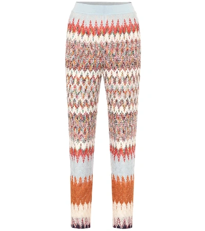Shop Missoni Knit Pants In Multicoloured