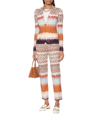 Shop Missoni Knit Pants In Multicoloured