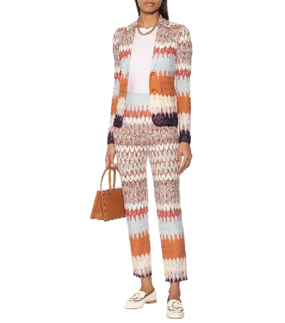 Shop Missoni Knit Pants In Multicoloured
