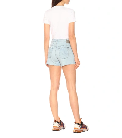 Shop Ag Hailey High-rise Denim Shorts In Blue