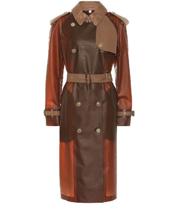 burberry leather trench coat