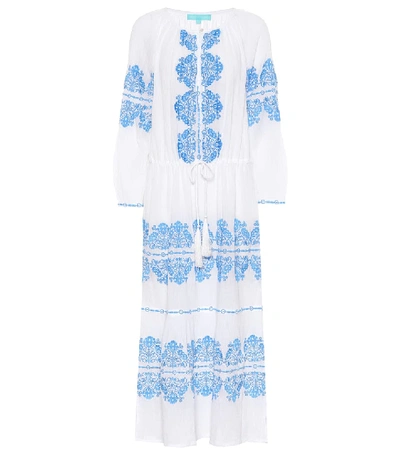 Shop Melissa Odabash Lillie Embroidered Cotton Dress In White