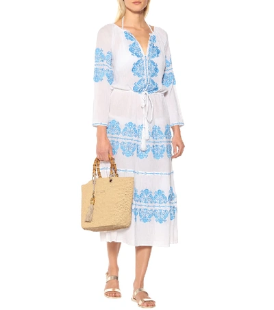 Shop Melissa Odabash Lillie Embroidered Cotton Dress In White