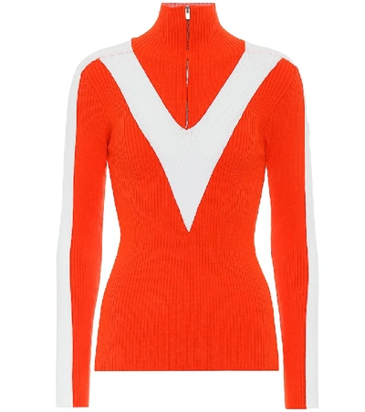 Shop Fusalp Victorie Ribbed-knit Sweater In Red