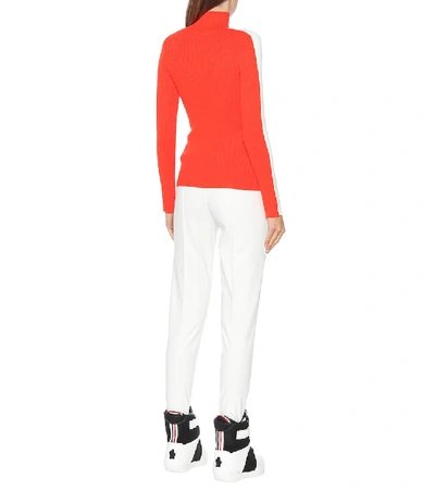 Shop Fusalp Victorie Ribbed-knit Sweater In Red